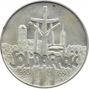 Polska, III RP, Solidarność, 100000 złotych 1990, typ A, Warszawa, UNC