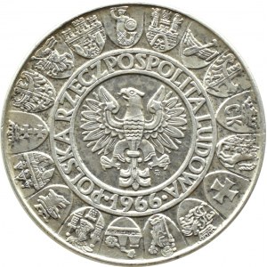 Poľsko, PRL, Mieszko a Dąbrówka, 100 zlotých 1966, Varšava, UNC