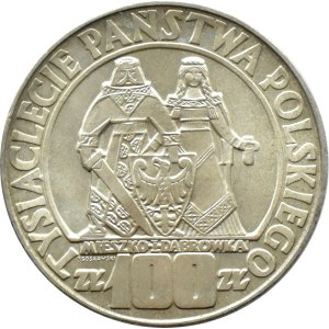 Polska, PRL, Mieszko i Dąbrówka, 100 złotych 1966, Warszawa, UNC