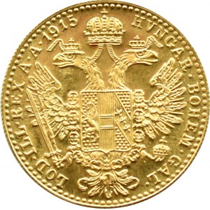 Austria-Hungary, Franz Joseph I, 1 ducat 1915, Vienna, UNC