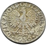 Polska, II RP, Żaglówka, 5 złotych 1936, Warszawa, piękne!