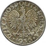 Polska, II RP, Żaglówka, 5 złotych 1936, Warszawa, piękne!