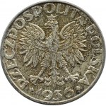Poland, Second Republic, Sailboat, 5 gold 1936, Warsaw, beautiful!