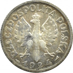 Poland, Second Republic, Spikes, 1 zloty 1924, Paris