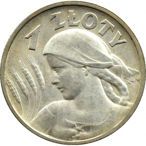 Polska, II RP, Kłosy, 1 złoty 1925, Londyn, piękne!