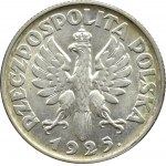 Polen, Zweite Republik, Spikes, 1 Zloty 1925, London, schön!