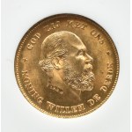 Nizozemsko, Willem III, 10 guldenů 1875, Utrecht, NGC MS66