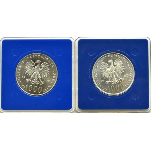 Polska, PRL, Jan Paweł II, lot 1000 złotych 1982-1983, Warszawa, PERFEKCYJNE