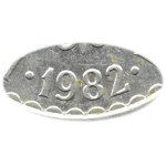 Polen, PRL, 1 Zloty 1982, schmales Datum, Warschau, seltene Sorte A