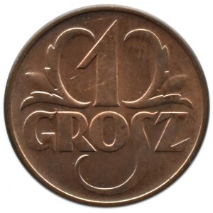 Polska, II RP, 1 grosz 1935, Warszawa, REWELACYJNY, UNC