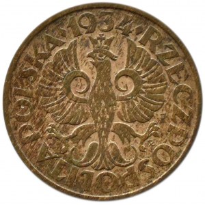 Poland, Second Republic, 2 pennies 1934, Warsaw