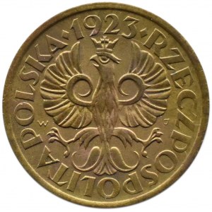 Poland, Second Republic, 5 pennies 1923, Warsaw, beautiful!