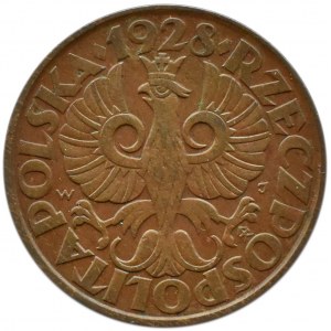 Polska, II RP, 5 groszy 1928, Warszawa
