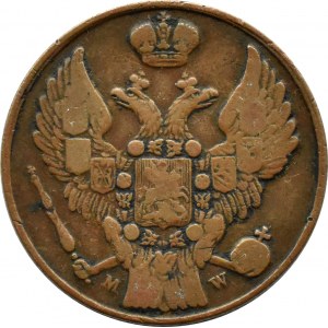 Nicholas I, 3 pennies 1837 MW, Warsaw