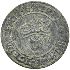 Sigismund I the Old, 1538 penny, Gdansk, period forgery, BIG DESTINY