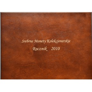 Polska, Srebrne Monety Kolekcjonerskie, rocznik 2010 w drewnianej skrzynce, UNC
