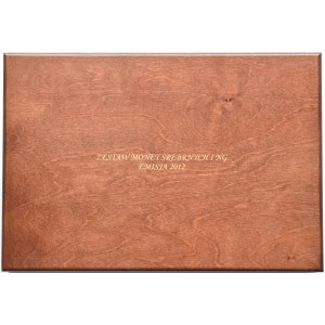 Polska, Srebrne Monety Kolekcjonerskie, rocznik 2012 w drewnianej skrzynce, UNC