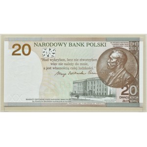 Polen, Maria Skłodowska-Curie, 20 Zloty 2011, Warschau, UNC