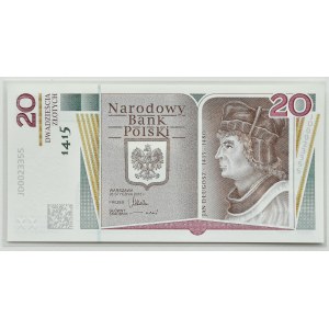 Polska, Jan Długosz, 20 złotych 2015, Warszawa, UNC