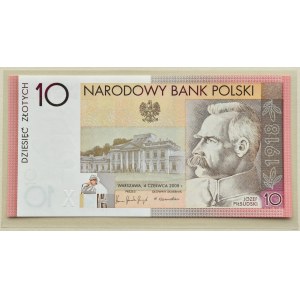 Polen, Józef Piłsudski, 10 Zloty 2008, Warschau, UNC