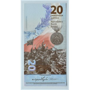 Polen, 100. Jahrestag der Schlacht von Warschau, 20 Zloty 2020, Warschau, UNC