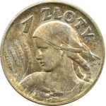 Polsko, Druhá polská republika, hroty, 1 zlotý 1925, Londýn, UNC