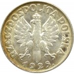 Polsko, Druhá polská republika, hroty, 1 zlotý 1925, Londýn, UNC