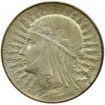Polen, Zweite Republik, Kopf einer Frau, 5 Zloty 1932, London