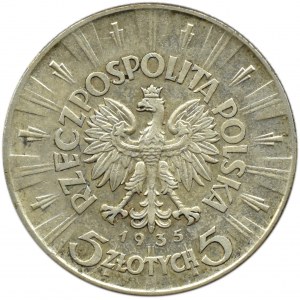 Polska, II RP, Józef Piłsudski, 5 złotych 1935, Warszawa