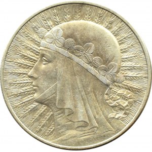 Polska, II RP, Głowa Kobiety, 10 złotych 1932, Londyn