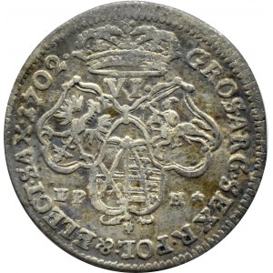 August II the Strong, sixpence 1702 EPH, Leipzig