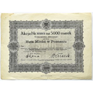 HUTA MIEDZI w Poznaniu, na 5000 marek 1921