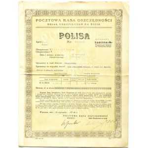 PKO policy in Poznań for 1,000 zlotys from 1934