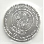 Rwanda, Goryle, 50 franków 2008, najrzadsza z serii