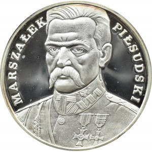 Polska, III RP, J. Piłsudski, Duży Tryptyk, 200000 złotych 1990, Warszawa, UNC