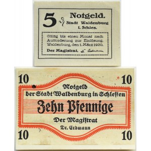 Waldenburg, Walbrzych, notgeld lot 1919-1920, UNC