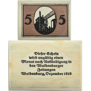 Waldenburg, Walbrzych, notgeld lot 1919-1920, UNC