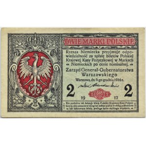 Generalne Gubernatorstwo, 2 marki 1916 Generał, Warszawa, seria B