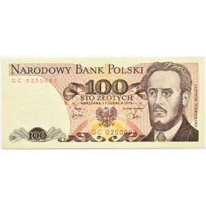 Polen, PRL, L. Waryński, 100 Zloty 1979, Serie GC, Warschau, UNC