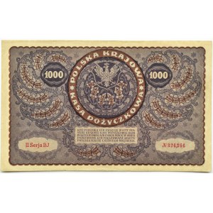 Poland, Second Republic, 1000 marks 1919, II series BJ - type 4, Warsaw