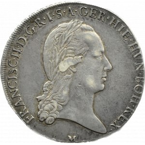 Austria-Niderlandy, Franciszek II, talar 1792 M, Mediolan