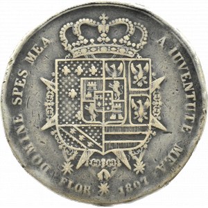 Taliansko, Toskánsko, 1 1/2 francescone (dena) 1807, Florencia