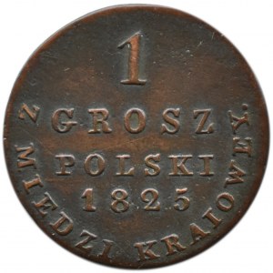 Alexandr I., 1 haléř 1825 I.B. z domácí mědi, Varšava