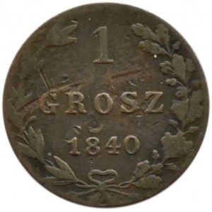 Mikuláš I, penny 1840 MW, Varšava