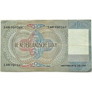 Niederlande, 10 Gulden 1940, Serie 3 AB, Amsterdam