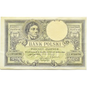 Polen, Zweite Republik, T. Kosciuszko 500 Zloty 1919, London