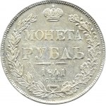 Rosja, Mikołaj I, rubel 1841 СПБ HГ, Petersburg, piękny!!