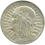 Polen, Zweite Republik, Kopf einer Frau, 5 Zloty 1933, Warschau