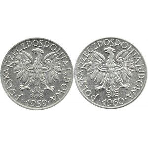 Poľsko, Poľská ľudová republika, Rybak, Lot 5 zlotých 1959-1960, Varšava