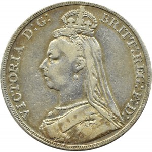 Wielka Brytania, Wiktoria, korona 1889, emisja okolicznościowa 50-lecie panowania